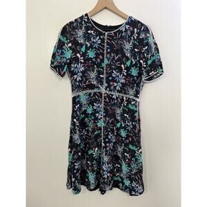 Whimsigoth Maximalist Fairygoth Cottage Silk Ditsy Floral Dress S Romantic Folk